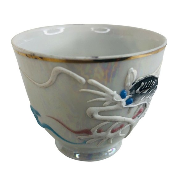 Lustreware Moriage Dragon Espresso Cup And Saucer Set 3 OZ Teacup Demitasse - Picture 4 of 11